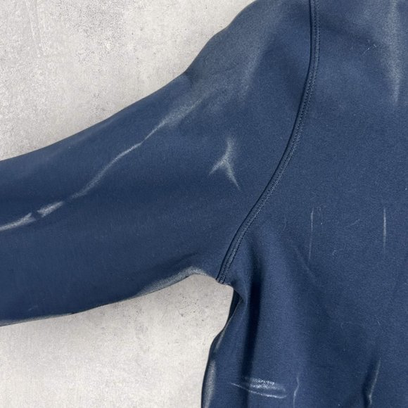 NWT Lululemon Wunder Train Cropped Long Sleeve Shirt Navy Womens Size 4 Top Blue - Picture 9 of 16